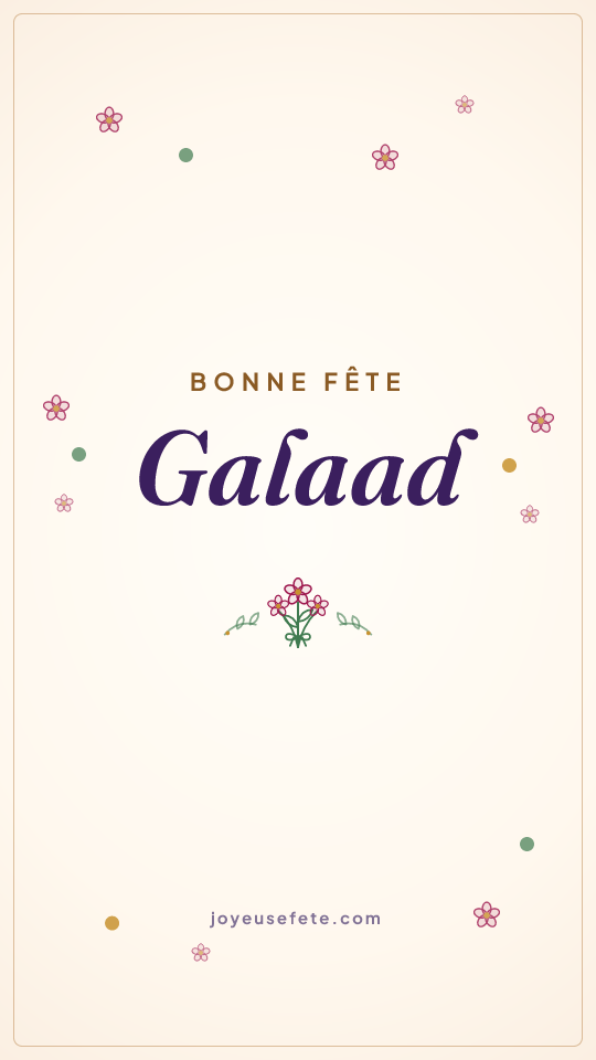 Image « Bonne fête Galaad » au format story