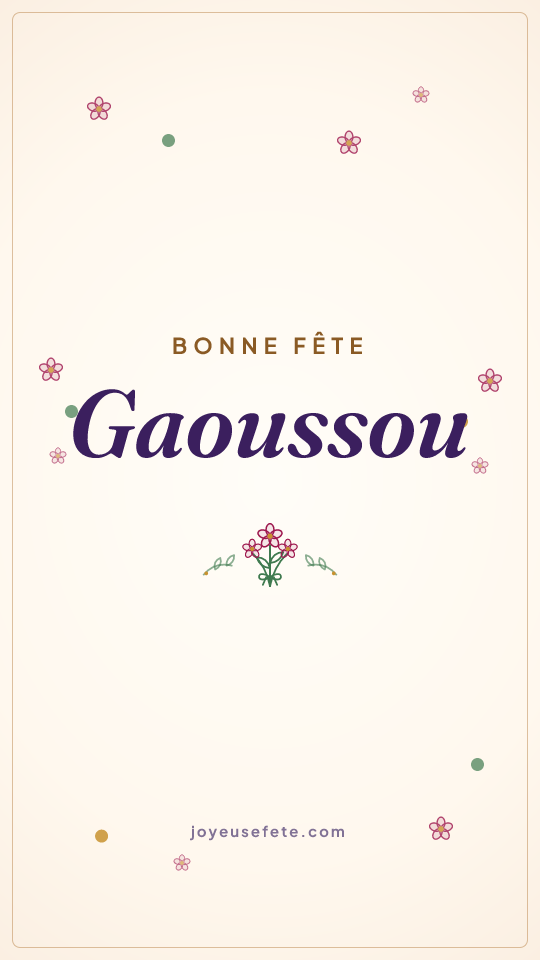Image « Bonne fête Gaoussou » au format story