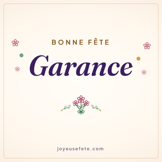 Image carrée « Bonne fête Garance » pour WhatsApp