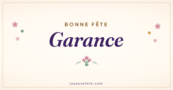 Image « Bonne fête Garance » au format large