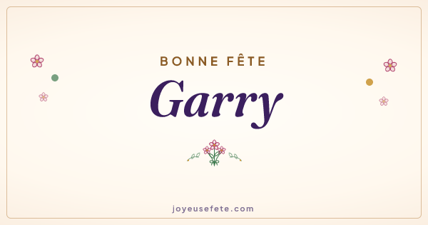 Image « Bonne fête Garry » au format large