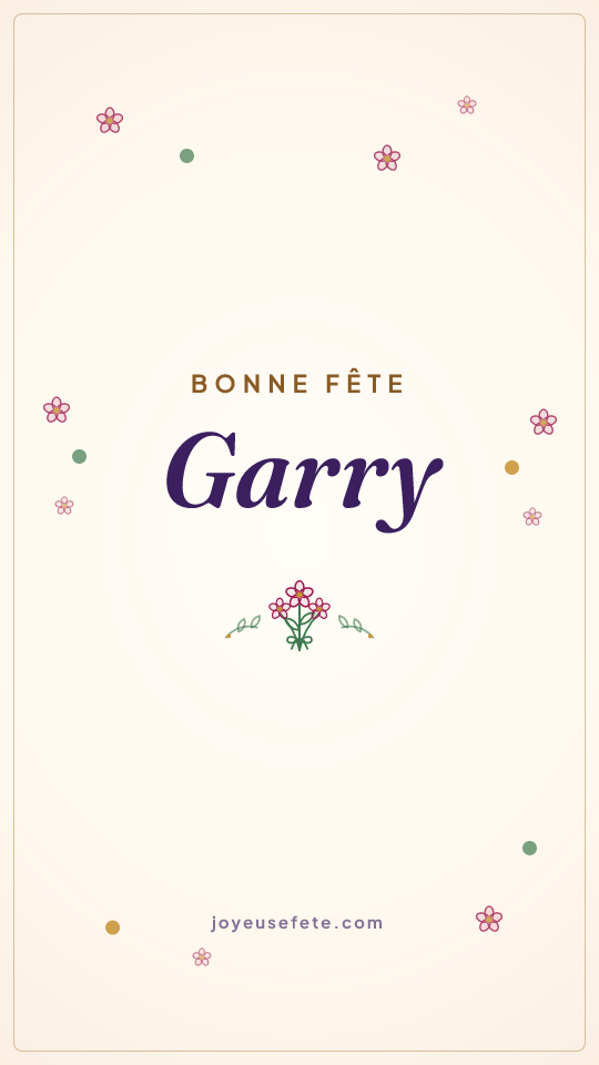 Image « Bonne fête Garry » au format story