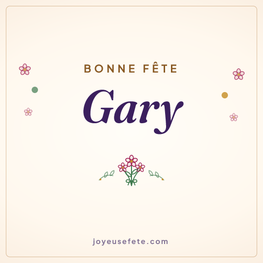 Image carrée « Bonne fête Gary » pour WhatsApp
