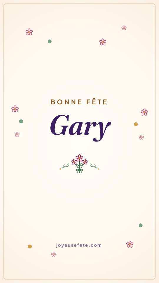 Image « Bonne fête Gary » au format story
