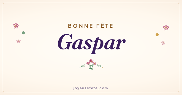Image « Bonne fête Gaspar » au format large