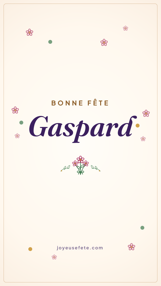 Image « Bonne fête Gaspard » au format story