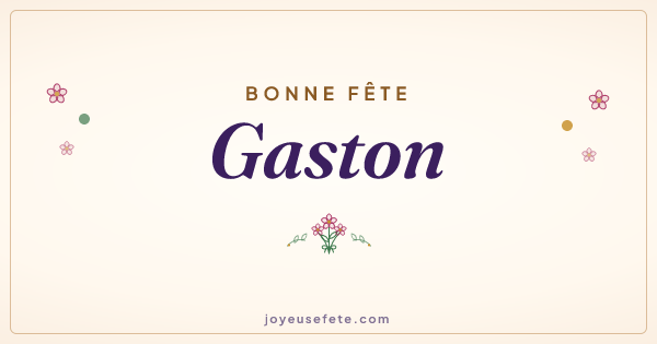 Image « Bonne fête Gaston » au format large