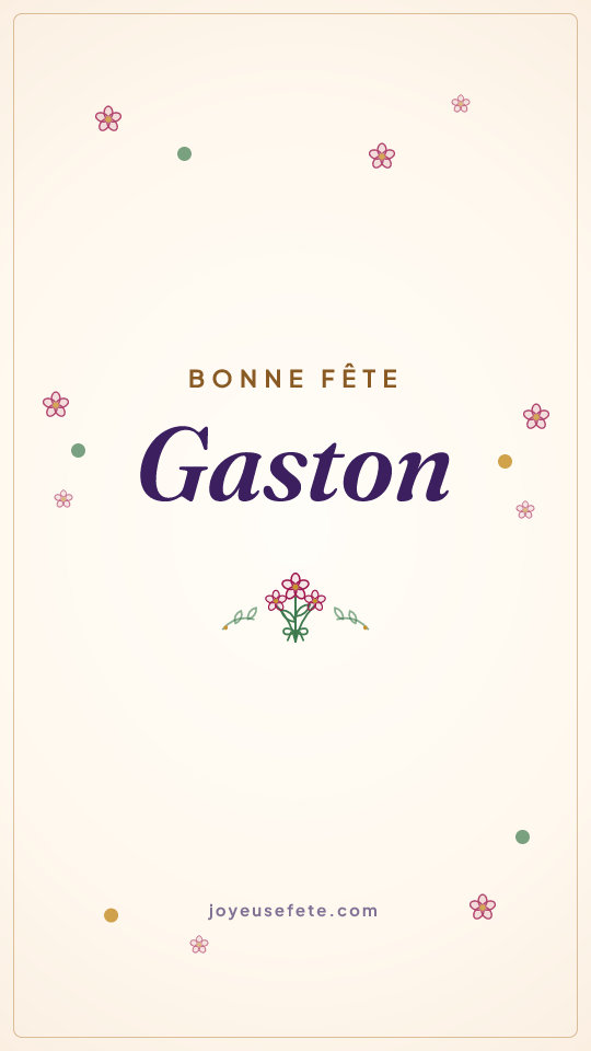 Image « Bonne fête Gaston » au format story