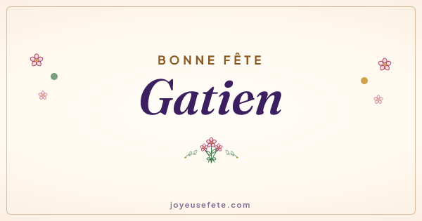 Image « Bonne fête Gatien » au format large