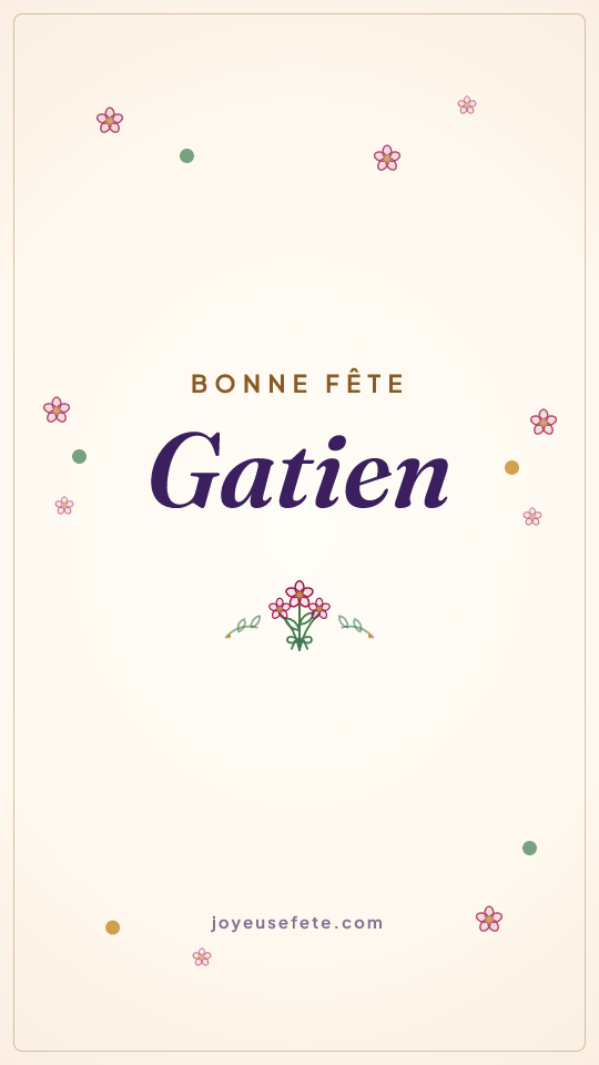 Image « Bonne fête Gatien » au format story
