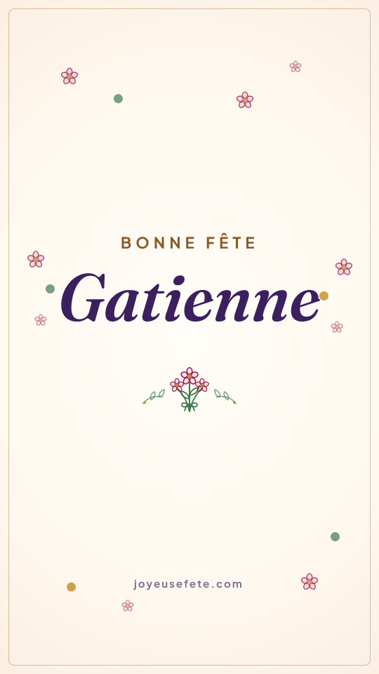 Image « Bonne fête Gatienne » au format story