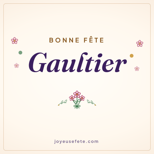 Image carrée « Bonne fête Gaultier » pour WhatsApp