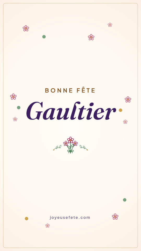 Image « Bonne fête Gaultier » au format story
