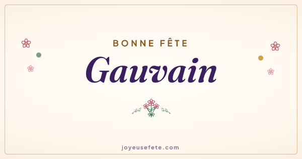 Image « Bonne fête Gauvain » au format large