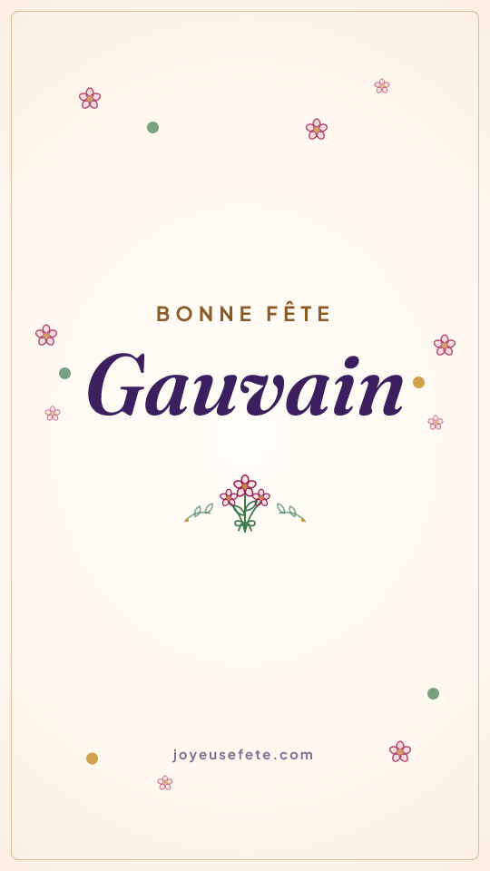 Image « Bonne fête Gauvain » au format story