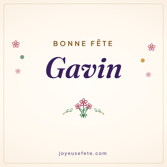 Image carrée « Bonne fête Gavin » pour WhatsApp