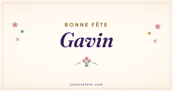 Image « Bonne fête Gavin » au format large