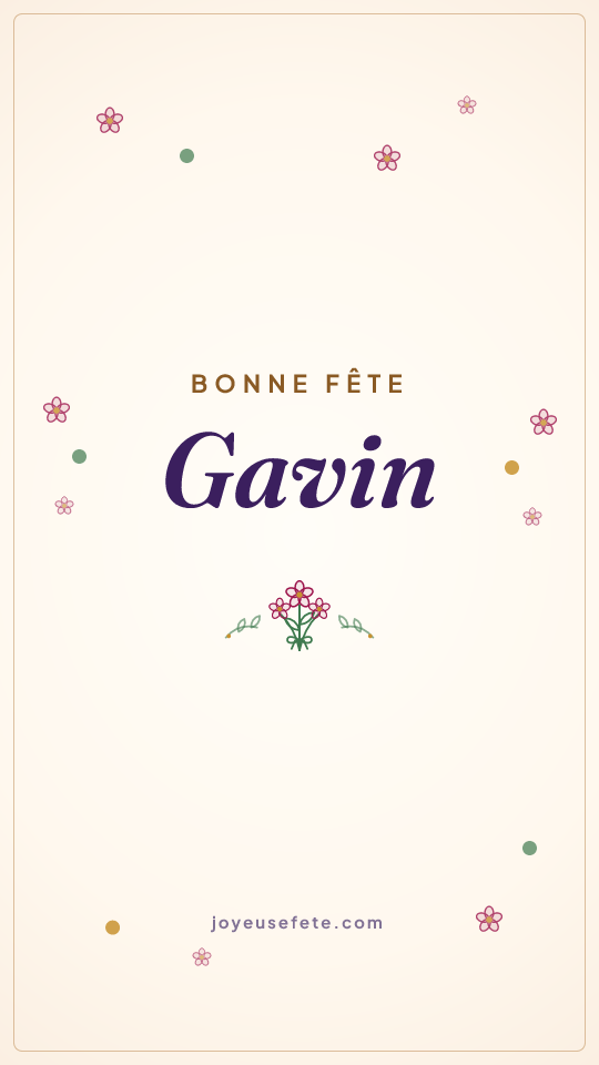 Image « Bonne fête Gavin » au format story
