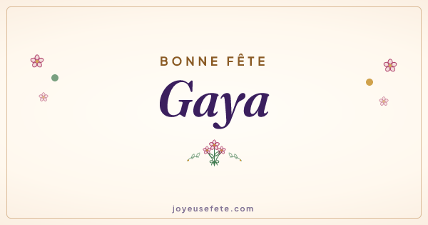 Image « Bonne fête Gaya » au format large