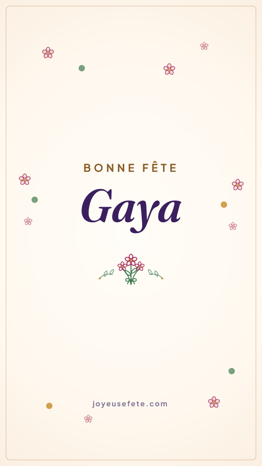 Image « Bonne fête Gaya » au format story