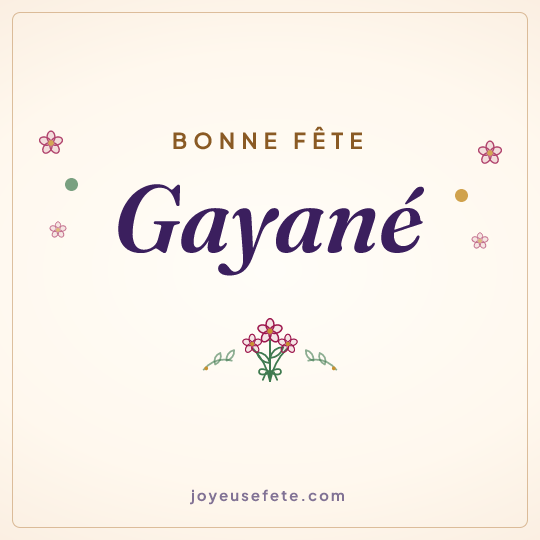 Image carrée « Bonne fête Gayané » pour WhatsApp