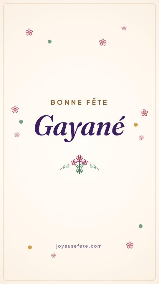 Image « Bonne fête Gayané » au format story