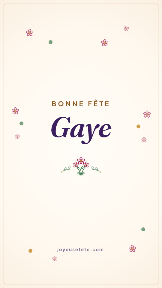 Image « Bonne fête Gaye » au format story