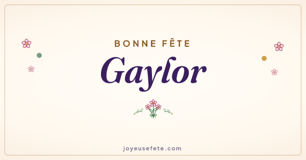 Image « Bonne fête Gaylor » au format large
