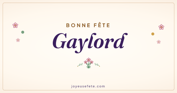 Image « Bonne fête Gaylord » au format large