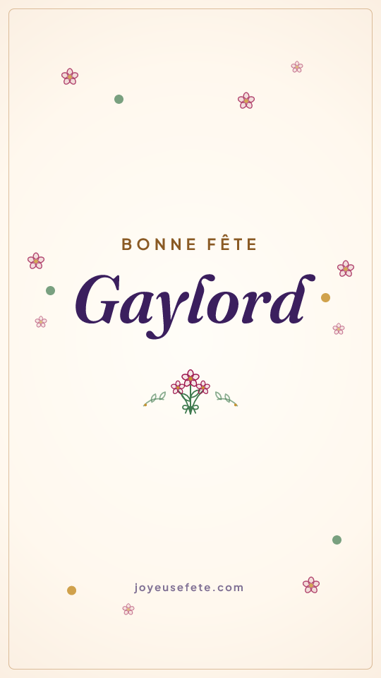 Image « Bonne fête Gaylord » au format story