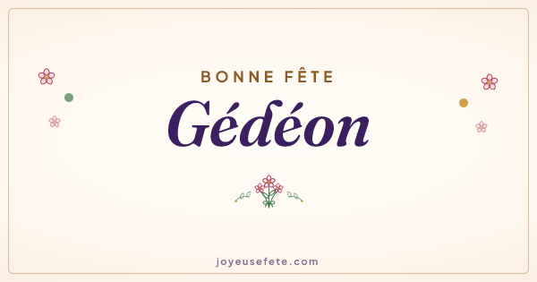 Image « Bonne fête Gédéon » au format large