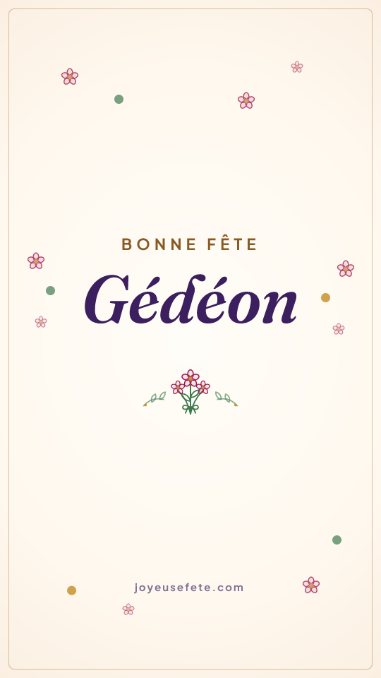 Image « Bonne fête Gédéon » au format story