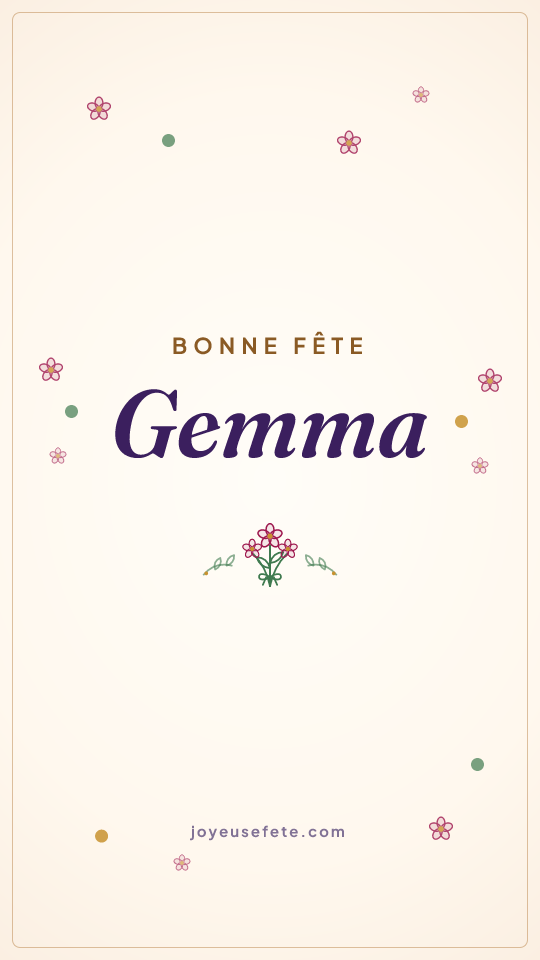 Image « Bonne fête Gemma » au format story
