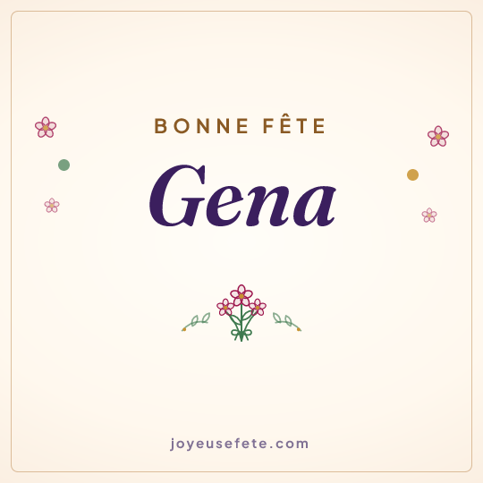 Image carrée « Bonne fête Gena » pour WhatsApp