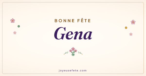 Image « Bonne fête Gena » au format large
