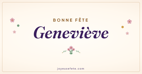 Image « Bonne fête Geneviève » au format large