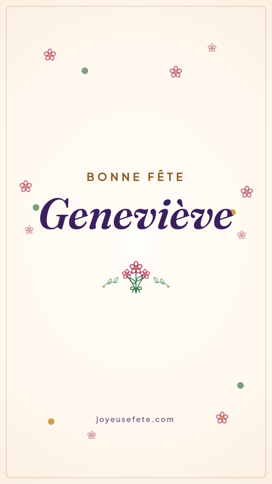 Image « Bonne fête Geneviève » au format story