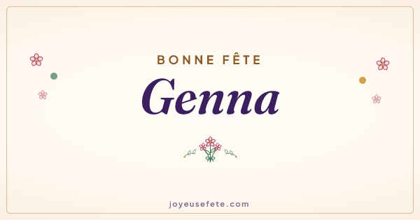 Image « Bonne fête Genna » au format large