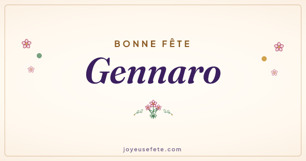 Image « Bonne fête Gennaro » au format large
