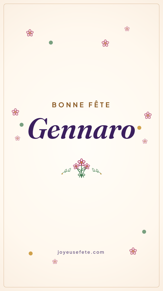 Image « Bonne fête Gennaro » au format story