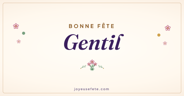 Image « Bonne fête Gentil » au format large