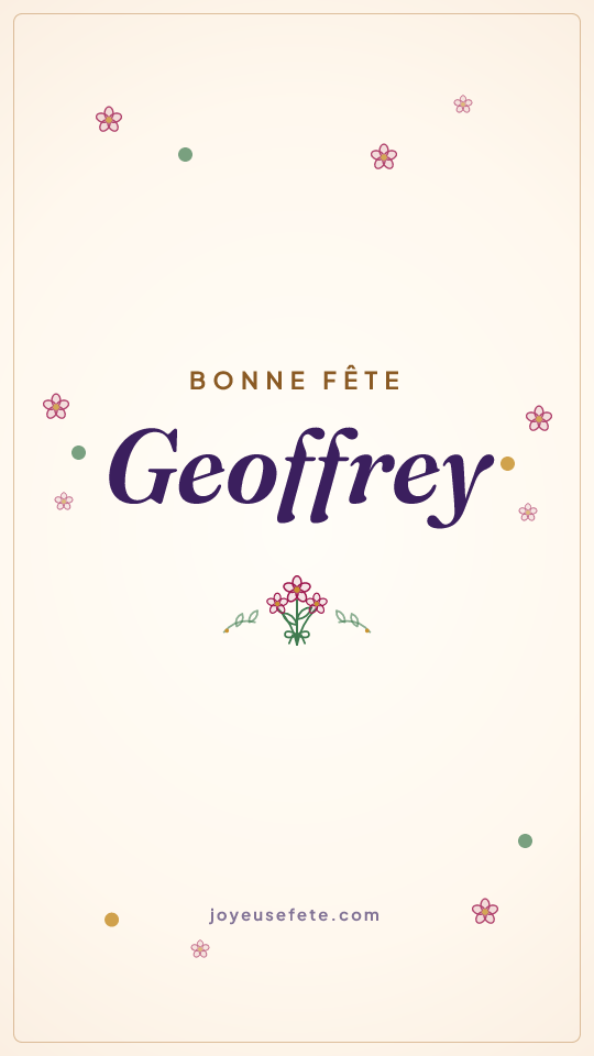 Image « Bonne fête Geoffrey » au format story