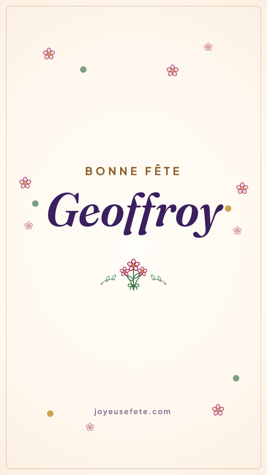 Image « Bonne fête Geoffroy » au format story
