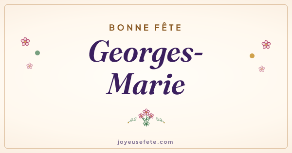 Image « Bonne fête Georges-Marie » au format large