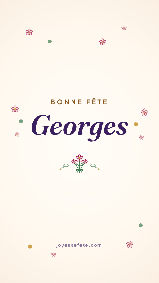 Image « Bonne fête Georges » au format story