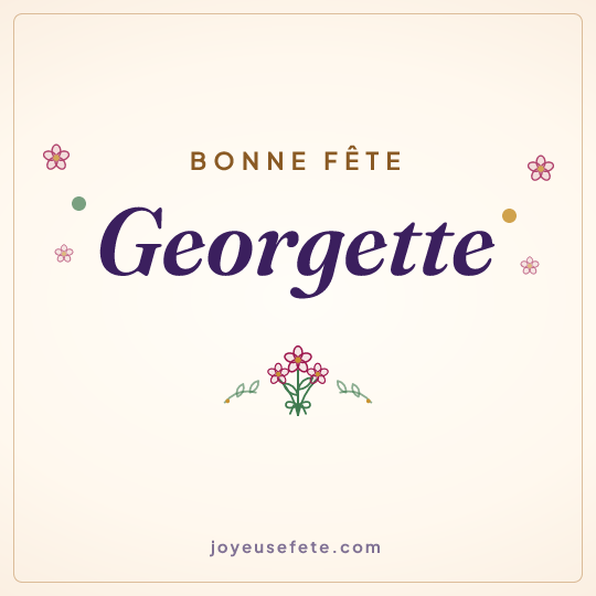 Image carrée « Bonne fête Georgette » pour WhatsApp