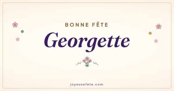 Image « Bonne fête Georgette » au format large