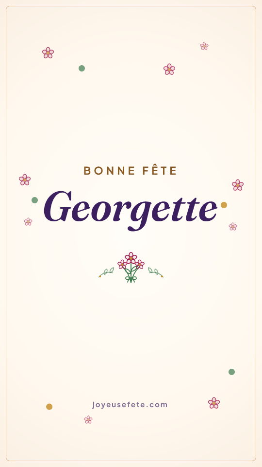 Image « Bonne fête Georgette » au format story