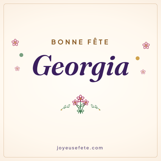 Image carrée « Bonne fête Georgia » pour WhatsApp