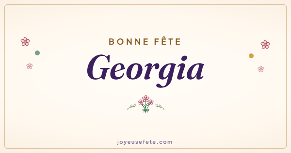Image « Bonne fête Georgia » au format large